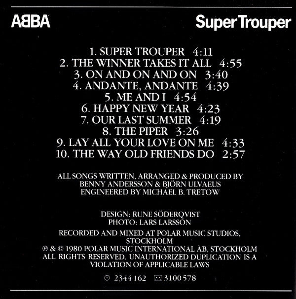 ABBA : Super Trouper (CD, Album, RE)