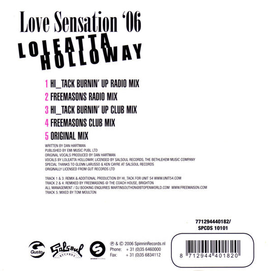 Loleatta Holloway : Love Sensation '06 (CD, Single)