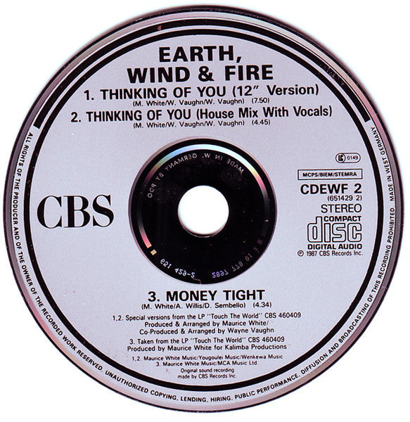 Earth, Wind & Fire : Thinking Of You (CD, Maxi)