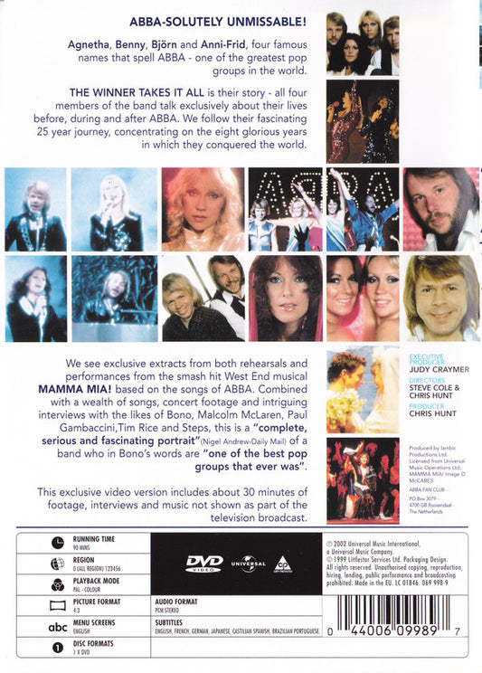 ABBA : The Winner Takes It All - The ABBA Story (DVD-V, PAL)