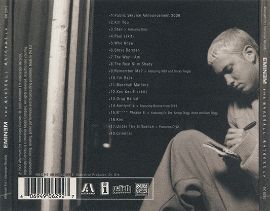 Eminem : The Marshall Mathers LP (CD, Album, PMD)