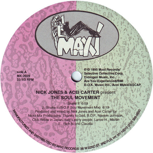 Nick Jones + Acei Carter Present Soul Movement : Shake It (12", EP)