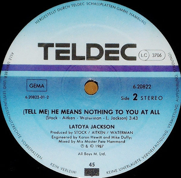 La Toya Jackson : (Ain't Nobody Loves You) Like I Do (12")