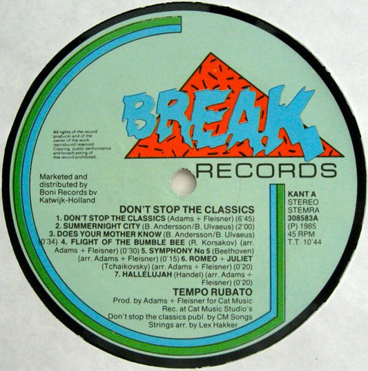Tempo Rubato : Don't Stop The Classics (12")