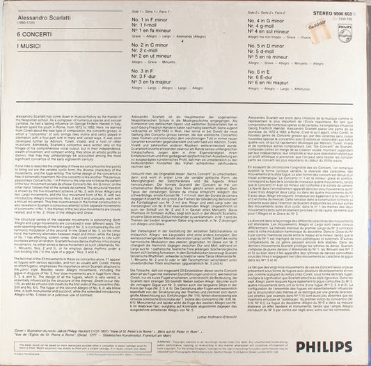 Alessandro Scarlatti, I Musici : 6 Concerti (LP)