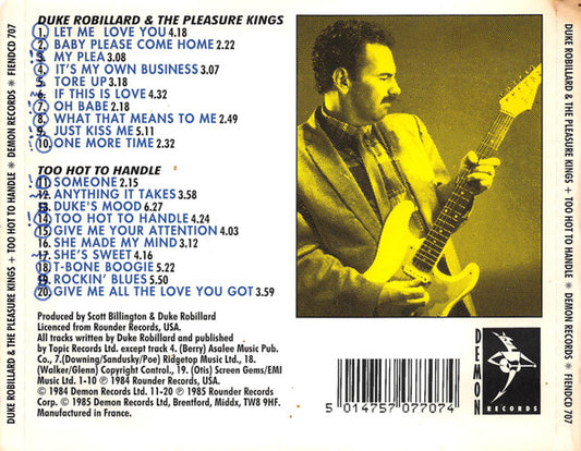 Duke Robillard And The Pleasure Kings : Too Hot To Handle (CD, Comp)