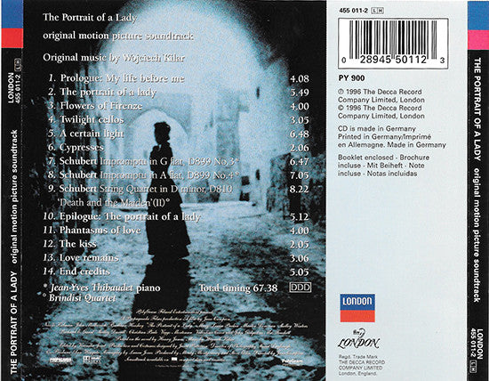 Wojciech Kilar : The Portrait Of A Lady (Original Motion Picture Soundtrack) (CD, Album)