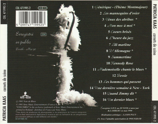 Patricia Kaas : Carnets De Scène (CD, Album)