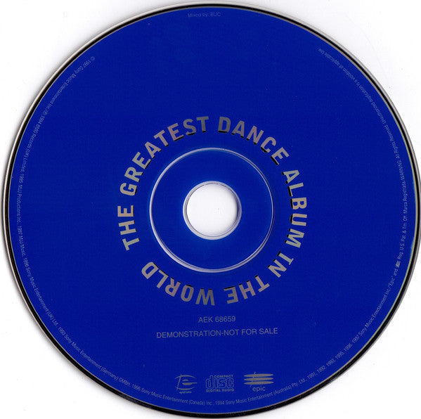 Various : The Greatest Dance Album In The World (CD, Comp, Mixed, Promo)