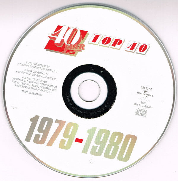 Various : 40 Jaar Top 40 - 1979-1980 (CD, Comp + DVD-V, Comp, PAL)