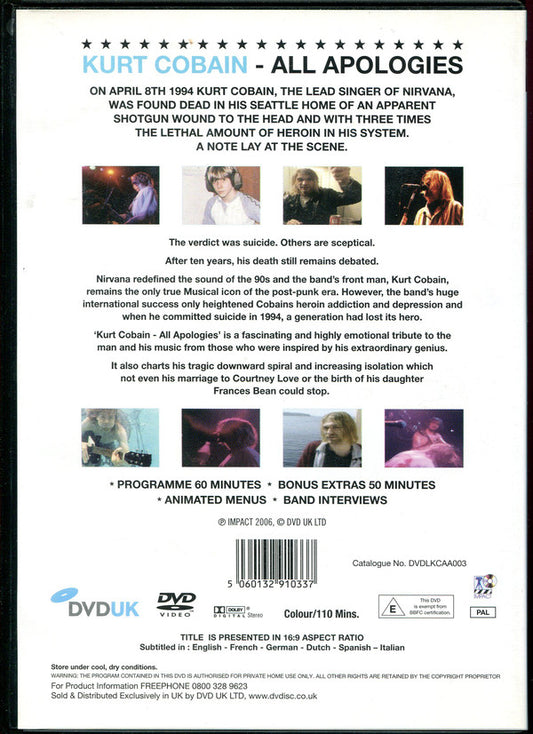 Various : Kurt Cobain - All Apologies (DVD-V, PAL)