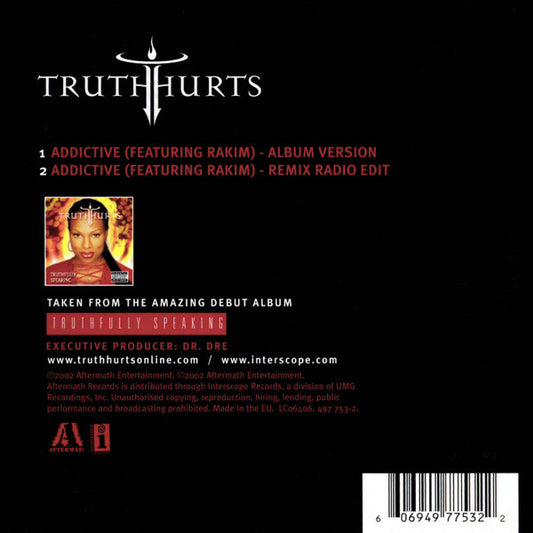 Truth Hurts Featuring Rakim : Addictive (CD, Single, Car)