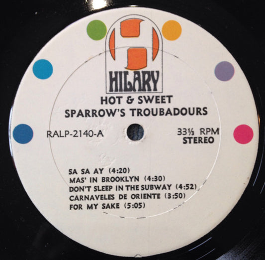 The Troubadours (4) : Hot & Sweet Vol. 1 (LP, Album)