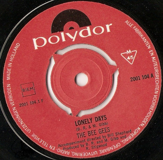 Bee Gees : Lonely Days (7", Single, 3 P)