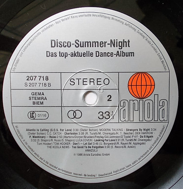 Various : Disco-Summer-Night (LP, Comp)