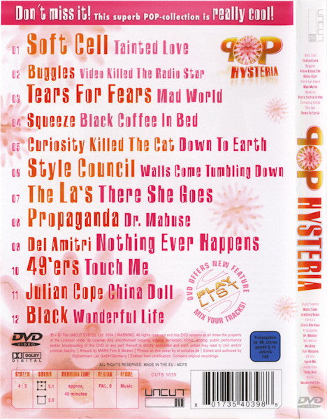Various : POP Hysteria (DVD-V, Comp, PAL)