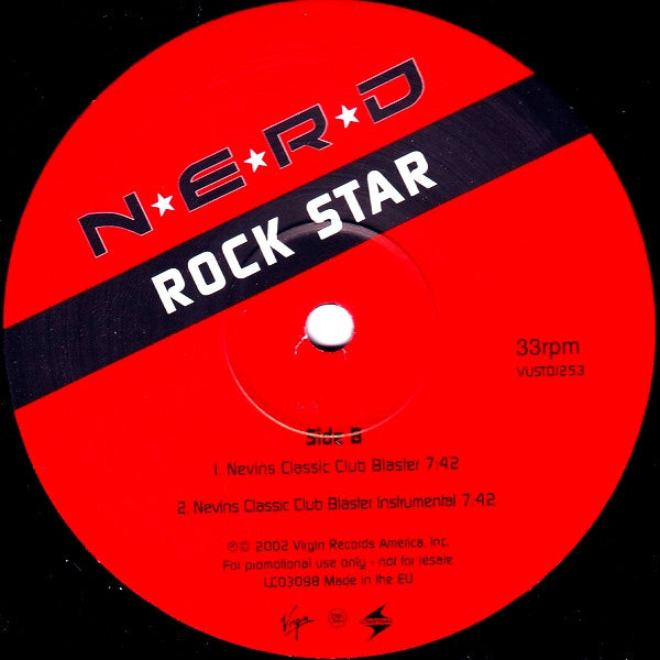 N*E*R*D : Rock Star (12", Promo)