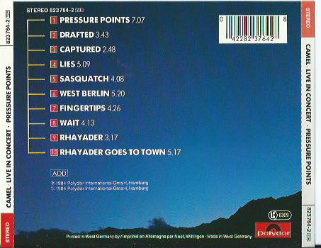 Camel : Pressure Points (CD, Album)