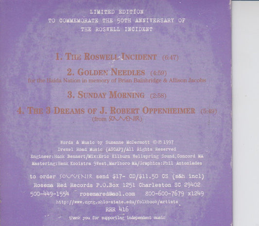 Suzanne McDermott : The Roswell Incident (CD, EP)