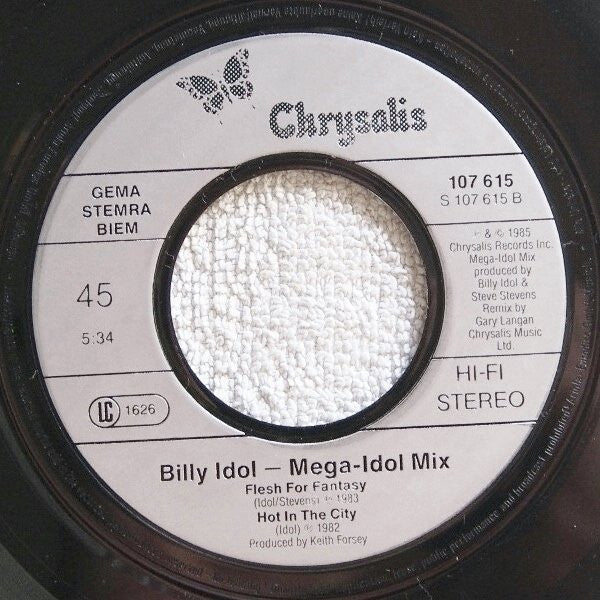 Billy Idol : White Wedding (7", Single)