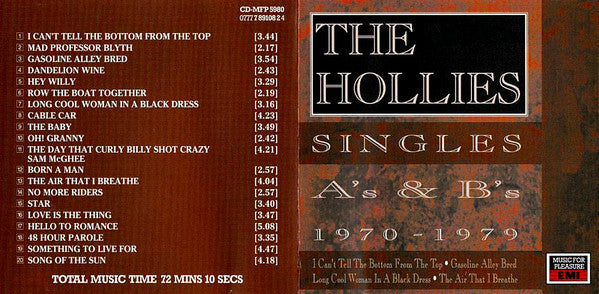 The Hollies : Singles A's & B's 1970 - 1979 (CD, Comp)