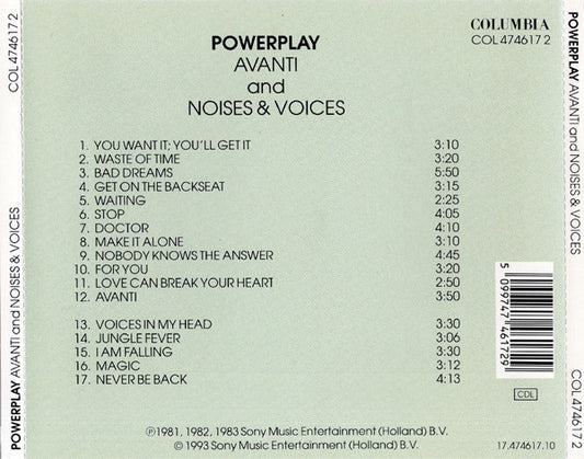 Powerplay (4) : Avanti And Noises & Voices (CD, Comp)