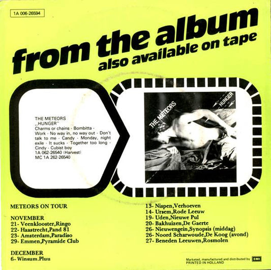 The Meteors : Candy (7", Single, Yel)