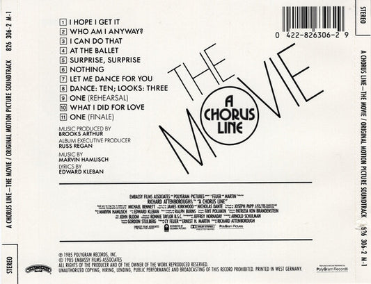 Various : A Chorus Line - Original Motion Picture Soundtrack (CD, Album)