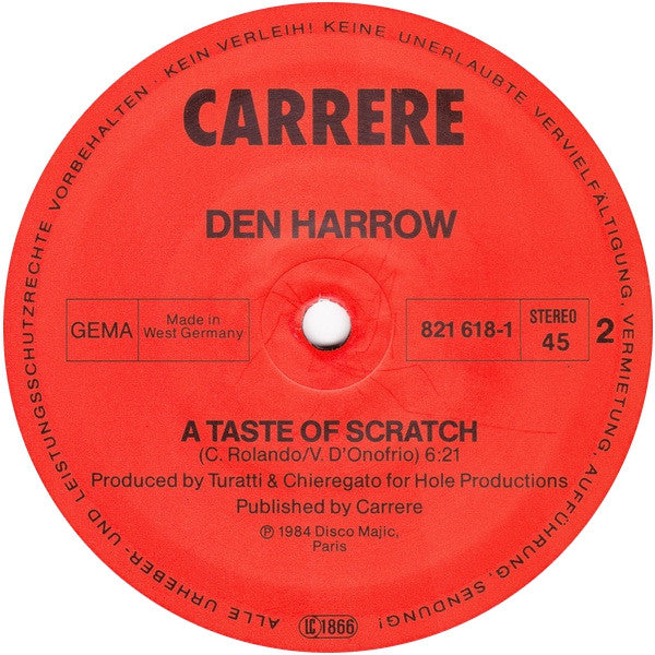 Den Harrow : A Taste Of Love (12", Maxi)