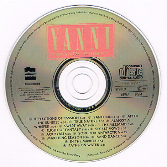 Yanni (2) : Romantic Moments (CD, Comp)