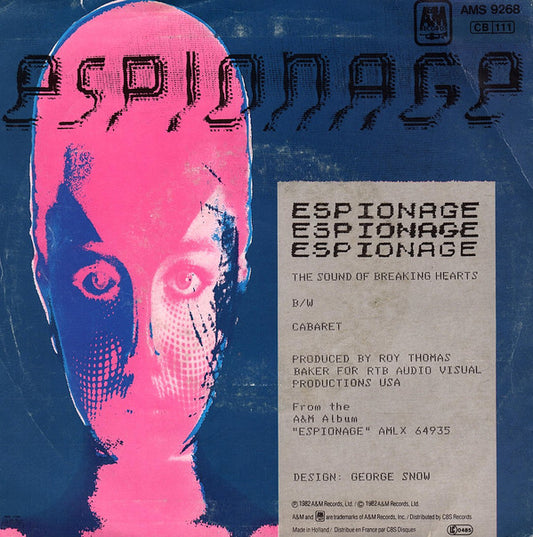 Espionage (4) : The Sound Of Breaking Hearts (7", Single)