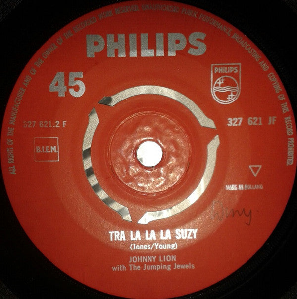 Johnny Lion With The Jumping Jewels : Loddy-Lo / Tra-La-La-La Suzi (7", Single)