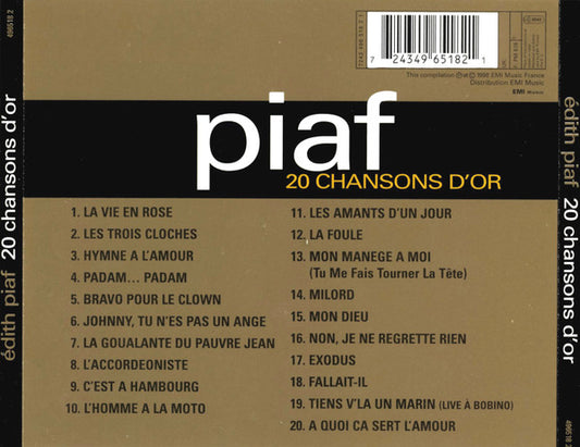 Edith Piaf : 20 Chansons D'or (CD, Comp)