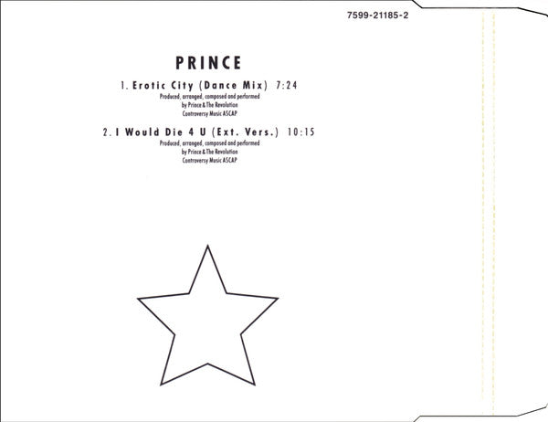 Prince : Erotic City (CD, Single, RE)