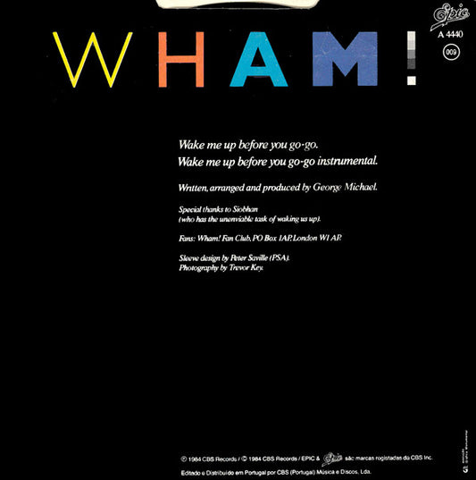 Wham! : Wake Me Up Before You Go-Go (7", Single)