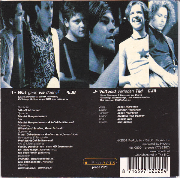 Is Ook Schitterend : Wat Gaan We Doen (Live) (CD, Single)
