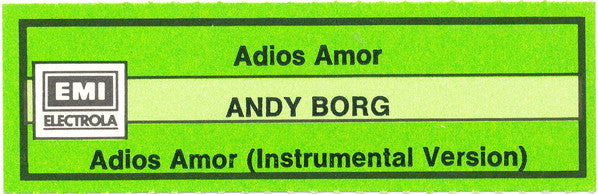 Andy Borg : Adios Amor (7", Single)
