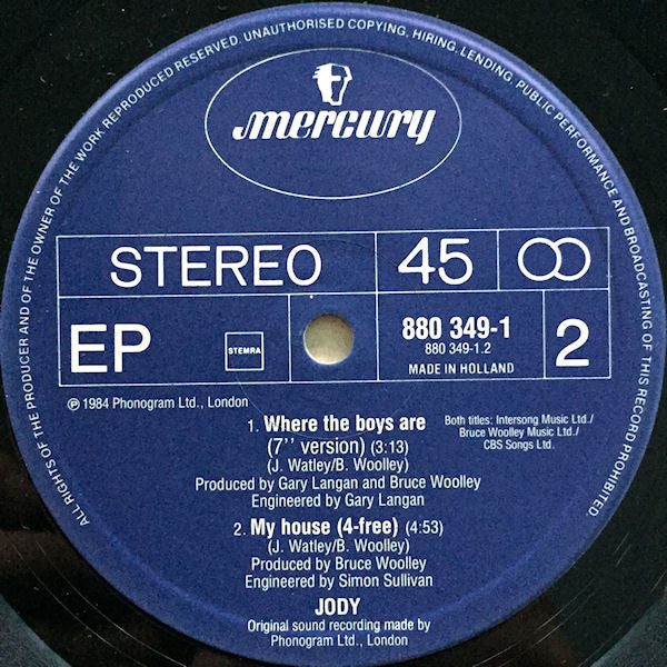 Jody Watley : Where The Boys Are (The Long Way Home Mix!) (12")