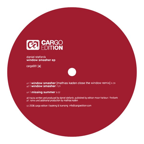 Daniel Stefanik : Window Smasher EP (12", EP)