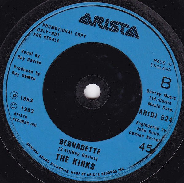 The Kinks : Don't Forget To Dance (7", Promo)