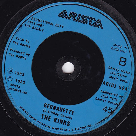 The Kinks : Don't Forget To Dance (7", Promo)