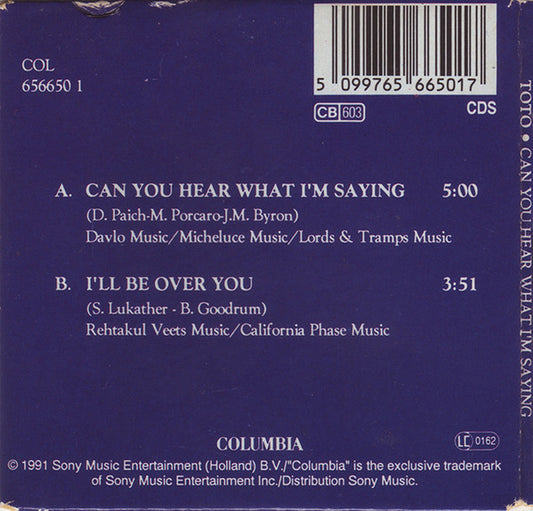 Toto : Can You Hear What I'm Saying (CD, Mini, Single)