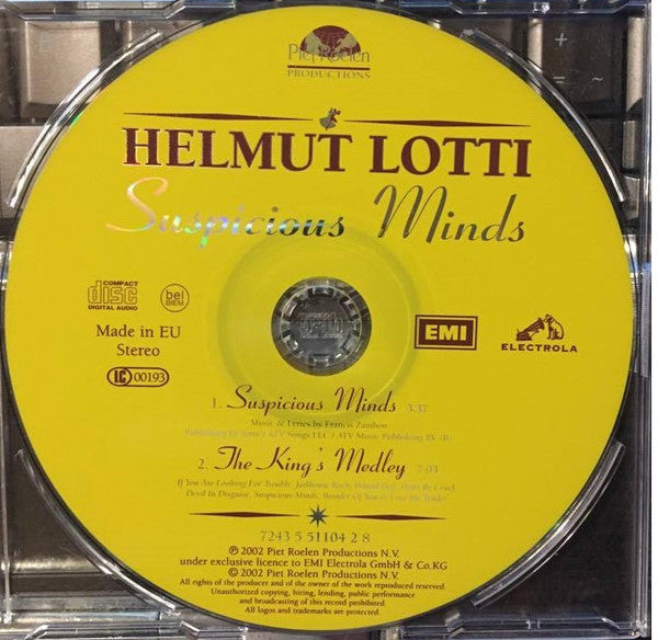 Helmut Lotti : Suspicious Minds (CD, Single)