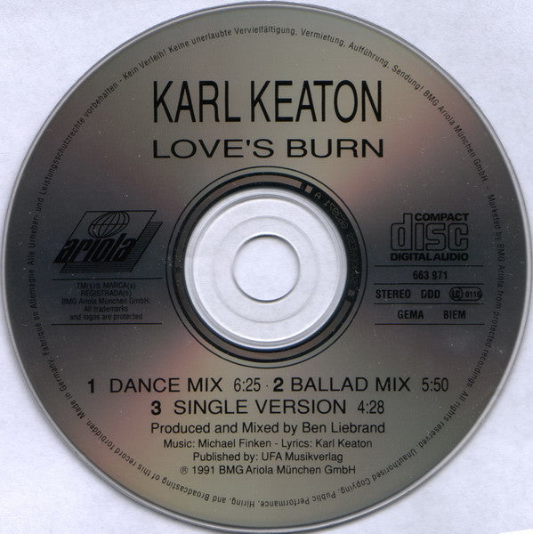 Karl Keaton : Love's Burn (CD, Maxi)