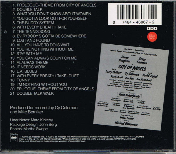 "City Of Angels" Original Broadway Cast : City Of Angels (CD, Album)