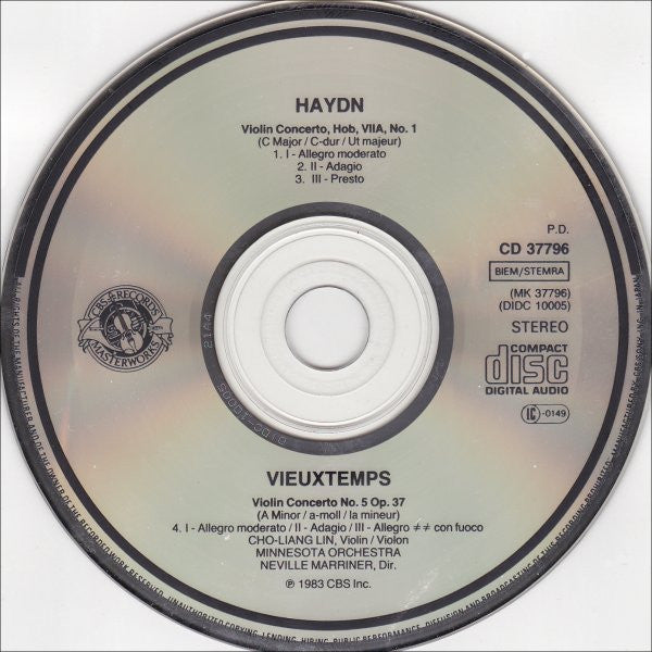 Joseph Haydn / Henri Vieuxtemps - Cho-Liang Lin • Minnesota Orchestra • Sir Neville Marriner : Haydn: Violin Concerto No. 1 / Vieuxtemps: Violin Concerto No. 5 (CD, Album)