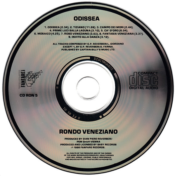 Rondò Veneziano : Odissea (CD, Album)