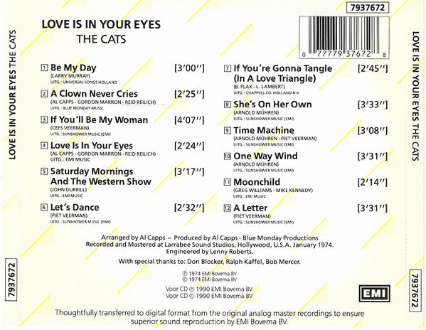 The Cats : Love In Your Eyes (CD, Album)