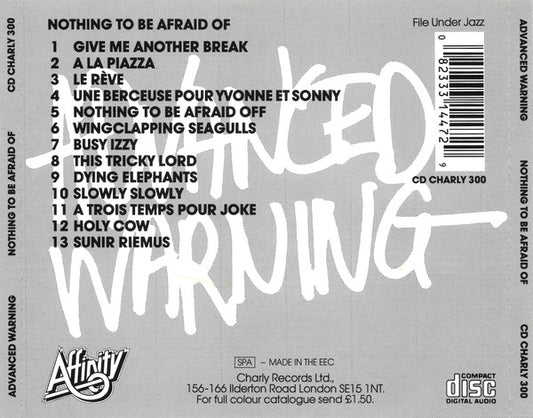 Advanced Warning / Herbert Noord & Rinus Groeneveld : Nothing To Be Afraid Of (CD, Album)