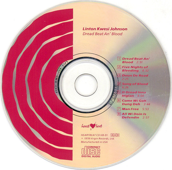 Linton Kwesi Johnson : Dread Beat An' Blood (CD, Album, RE)